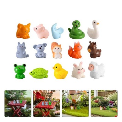 45 Pcs Resin Frogs Figurines Miniature Elephant Sculpture Garden