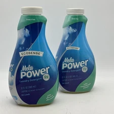 2 Bottles - Melaleuca Ecosense Mela Power 9x Laundry Detergent 32 oz Scent-Free