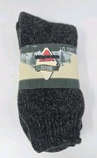 Vtg WigWam Outdoor Socks Wool Blend Men Size 9-11 Women 10-12 Black Brown