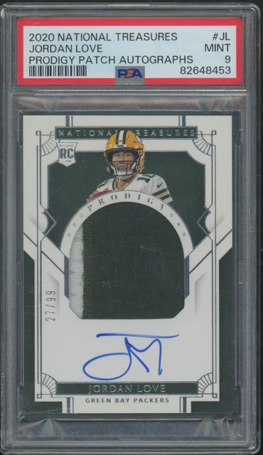 Jordan Love 2020 Panini National Treasures Rookie Patch Autographs