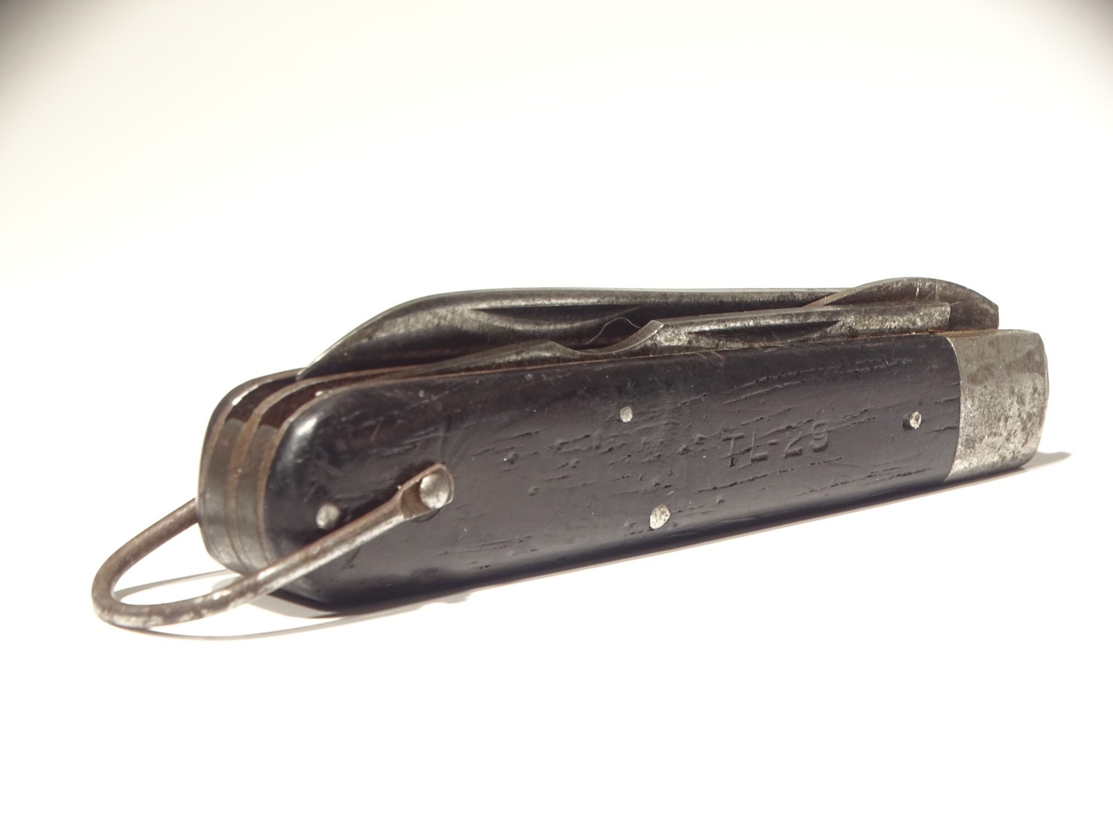 1941-1946 Camillus TL-29 Electrician Knife ~ Carbon Steel ~ Four-Line Stamp ~