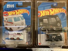 Hot Wheels Surfs Up Kool Kombi Moon Eyes Gray Variant & Hello Kitty