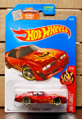 HOT WHEELS 1/64 DIECAST CAR 77 PONTIAC TRANS AM T-TOP CANDY RED W FLAMES  2015