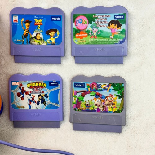 Vtech V Smile TV Learning System Console Bundle 6 Games - FRENCH (UNTESTED) - Picture 2 of 18