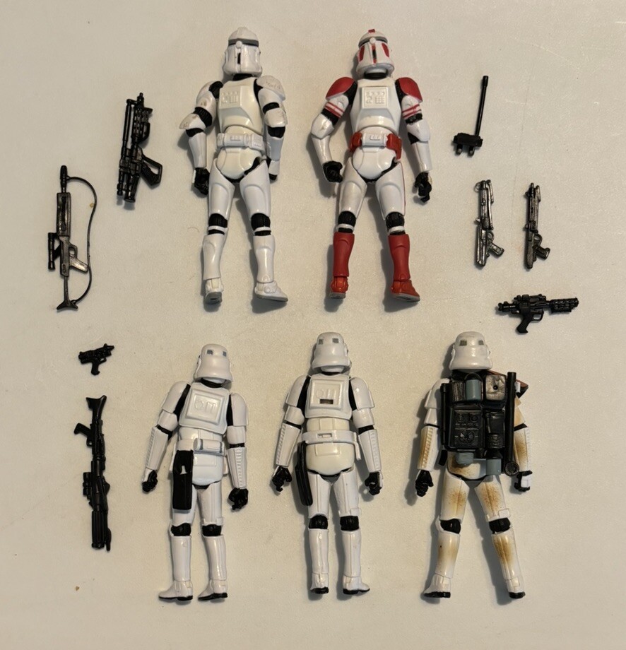 Lot De 5 Figurines Star Wars Shadow Stormtrooper - 3,75 Pouces - Loose (sans Emballage)