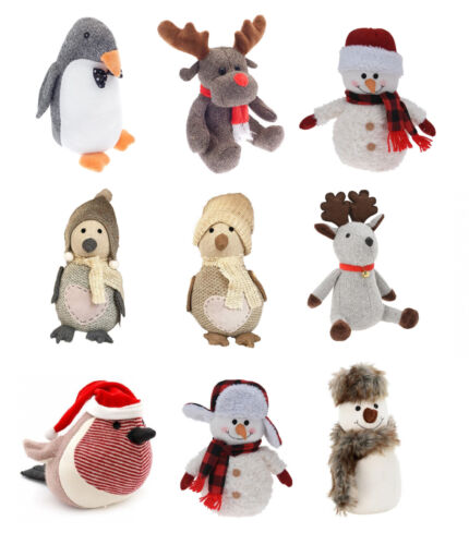 Novelty Design Christmas Doorstops Xmas Festive Door Stops - Snowman Penguin - Afbeelding 1 van 11