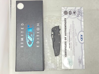 RARE Zero Tolerance ZT 0392 BLK 204P Limited Edition Hinderer / ZT Collab