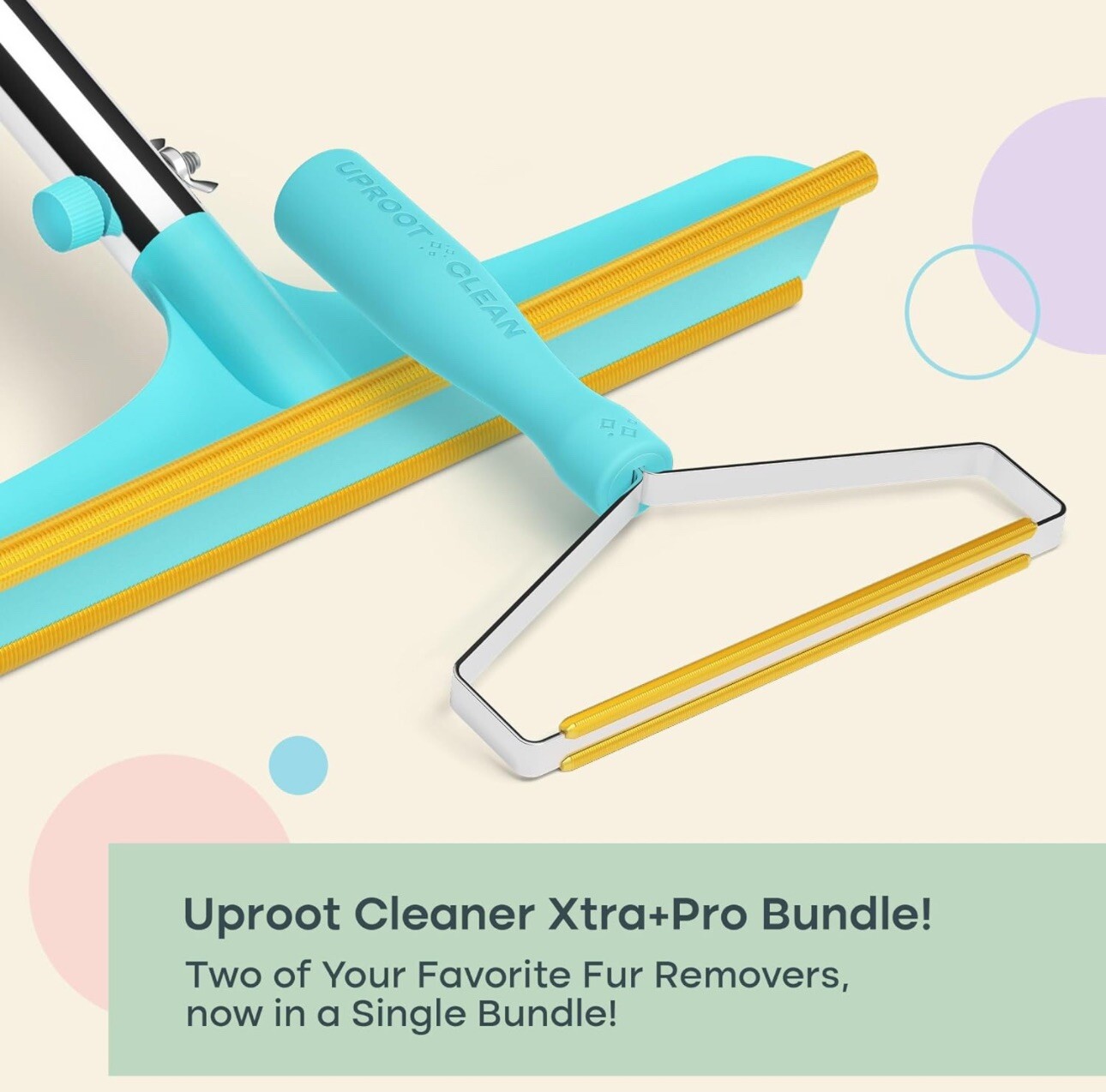Uproot Clean Pro Pet Hair Remover Bundled w/ Mini Pet Hair Remover