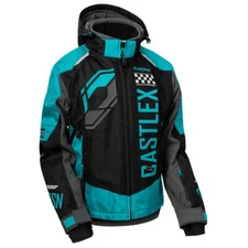 Castle X Strike G5 Women's Snowmobile Jacket - Turquoise/Black/Charcoal