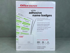 Office Depot White Adhesive Name Badges 400 Badges