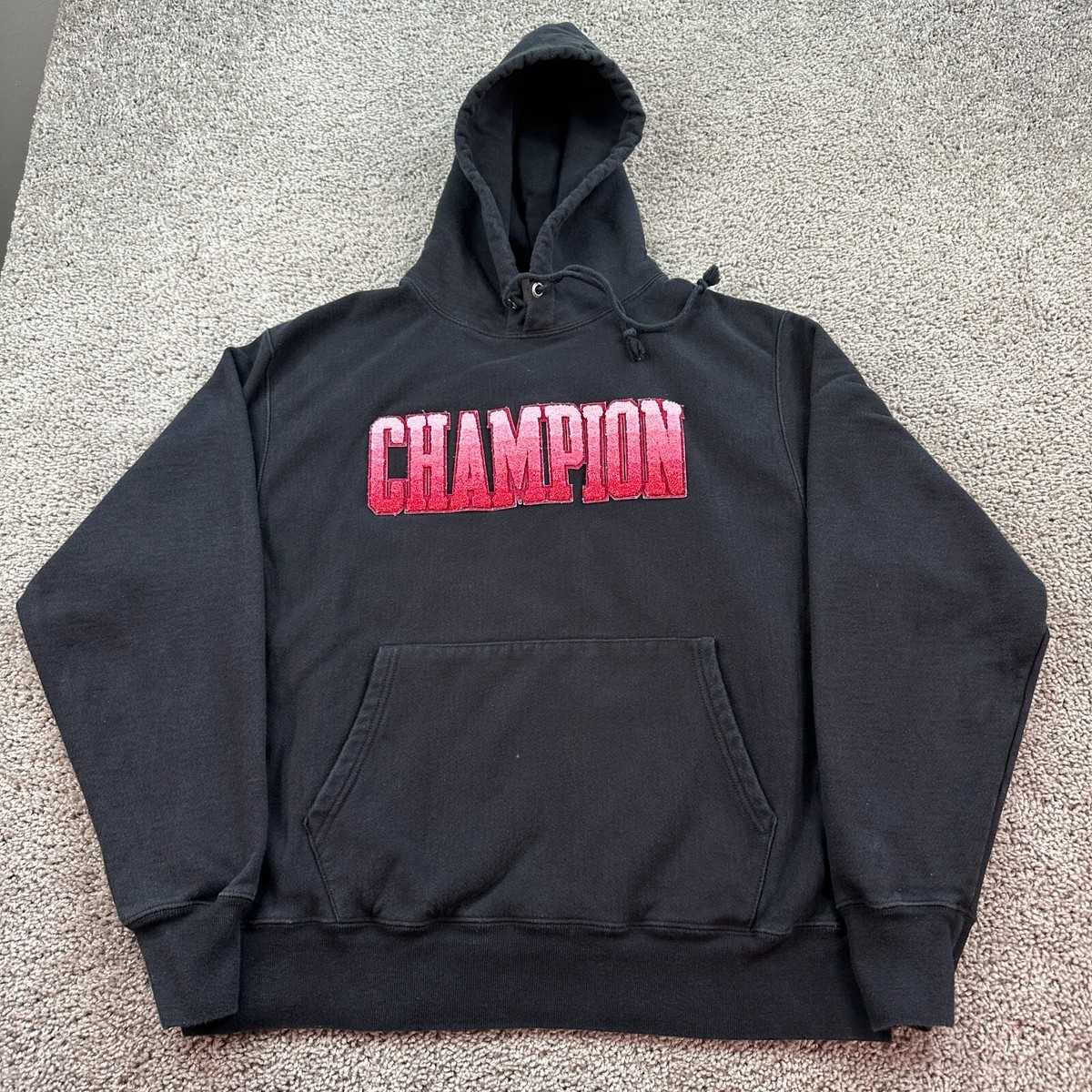 Champion Reverse Weave Hoodie Black Champion Reverse Weave Hoodie