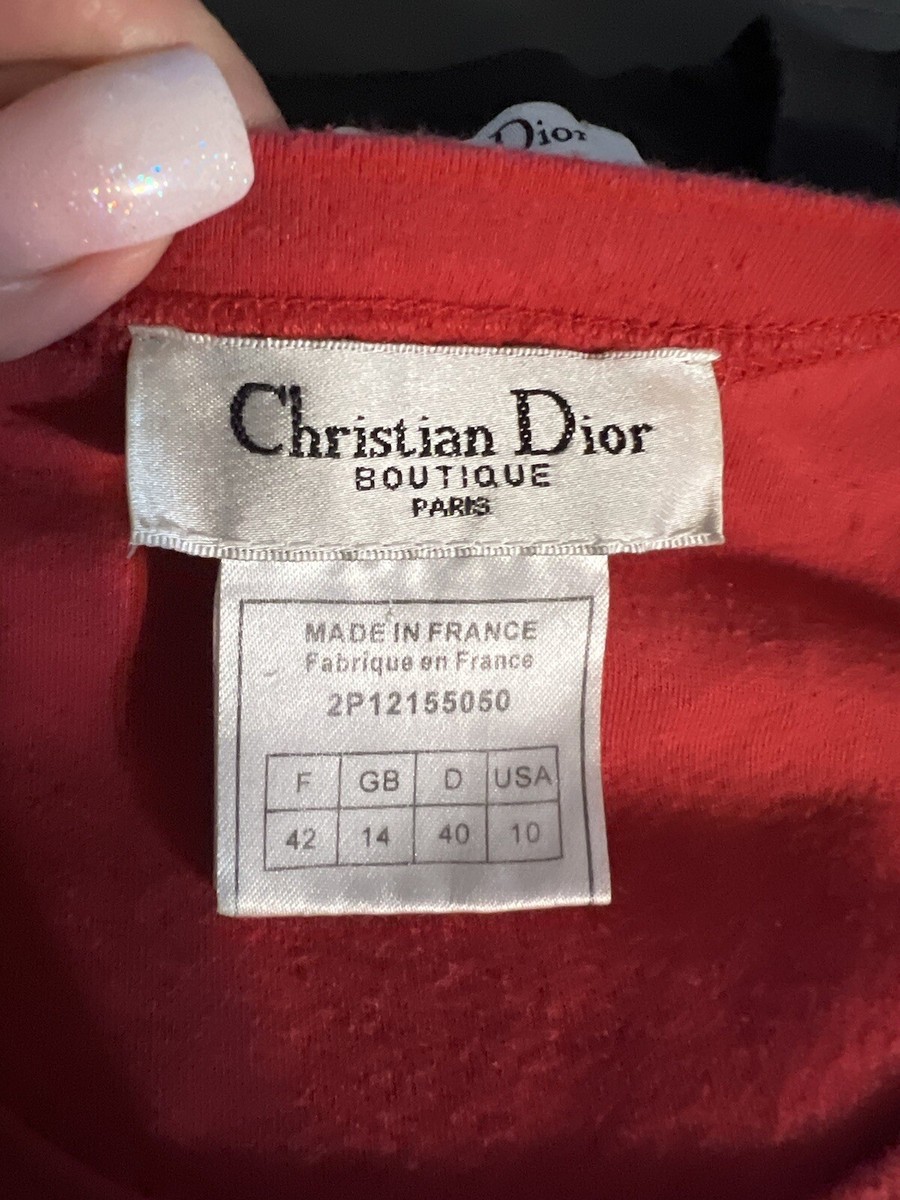 Christian Dior Vintage Rhinestone PEACE Sign Tank 100 Percent