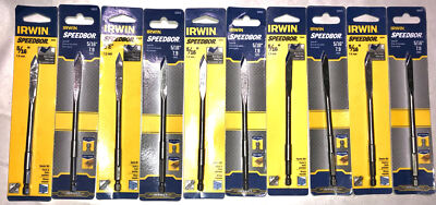 Irwin Speedbor 88805 5/16'' x 6'' Blue-Groove Old and New Style Spade Bit - 10 pcs