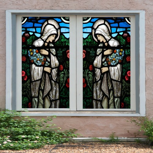 3D White Nun A743 Window Film Print Sticker Cling Stained Glass UV Zoe - Photo 2/11
