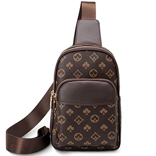 Sling Crossbody Backpack Shoulder Bag Men Women Leather Chest Purse Fanny Pack