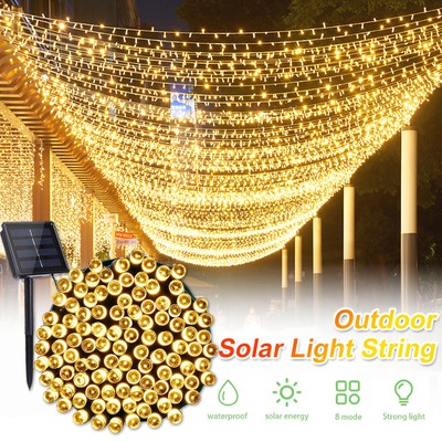 100/200 LED String Solar Light Garden Outdoor Xmas Party Fairy Tree Decor Lamp a 100/200 LED String Solar Light Garden Outdoor Xmas Party Fairy Tree Decor Lamp a