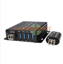 1PCS 4 Channel USB 3.0 over Fiber Optic Extender Duplex LC Port New