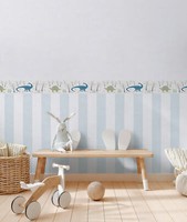 BordüRe Vlies Kinder Dinosaurier Steine BäUme Creme GrüN 77141-1 (25,00€/1Qm)