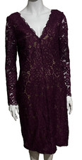 Vera Wang (main line) purple lace dress, US size 12 fits like a UK 14
