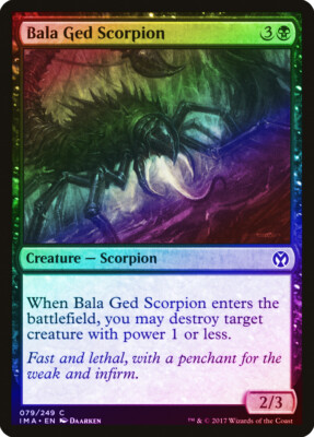 mtg iconic black cards Bala Ged Scorpion FOIL Iconic Masters NM Black Common MAGIC MTG CARD  ABUGames