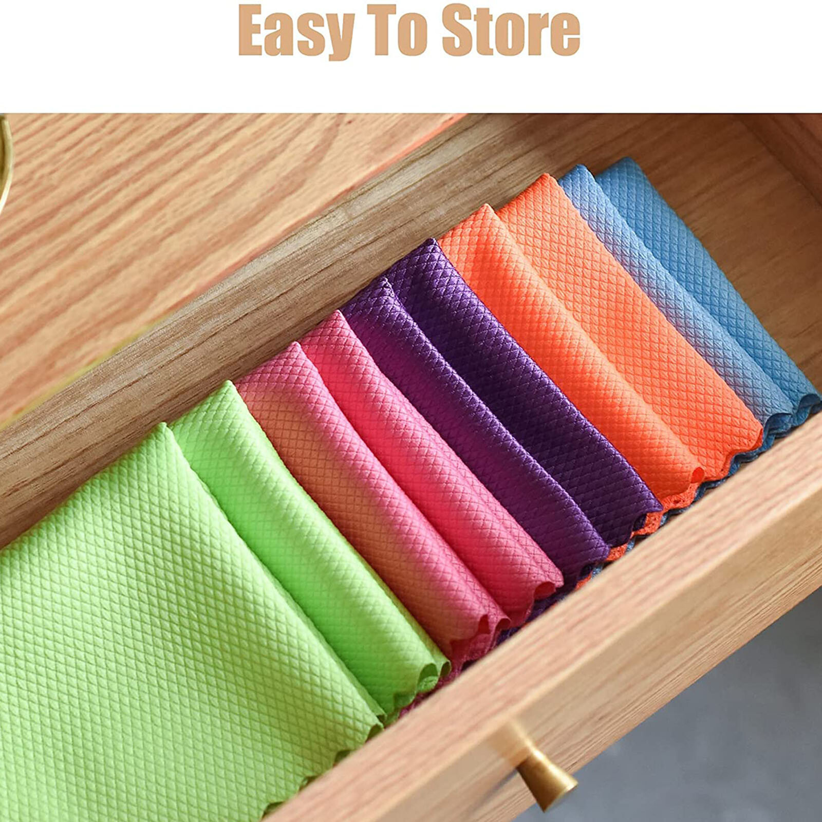 20PCS Fish Scale Microfiber Cleaning Cloth Dish Washing Glass Wipe