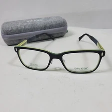 Vintage NOS Awear Charmont Eyeglass Frames 53 17 Black Green