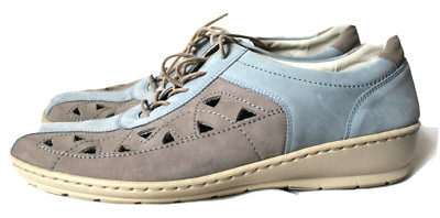 Damen Schnürschuh  Waldläufer Grau/Blau Gr. 8 / 42   NEU