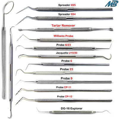 Hygiene Examination Diagnostic Measuring HO Sickle Scaler Tooth Scrapers Tools