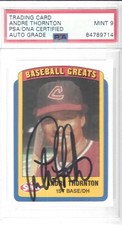 ANDRE THORNTON, 1990 SWIFT BASEBALL GREATS #47, PSA/DNA MINT 9