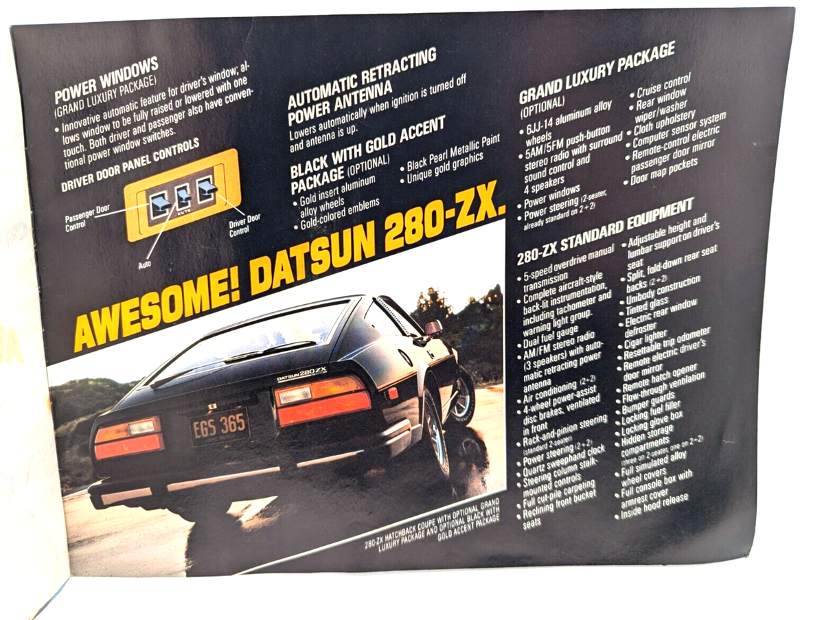1979 Datsun 280-ZX 280ZX 280 ZX 12-page Vintage Car Sales Brochure