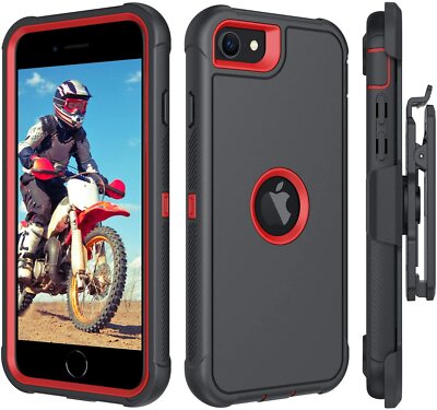 For iPhone SE 2020/2022 Gen Belt Clip Holster Case Shockproof Cover with  Holder