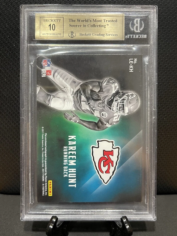 2017 Panini XR - Luminous Endorsements #LE-KH Kareem Hunt 12/99 (AU, RC) - Image 3 of 3