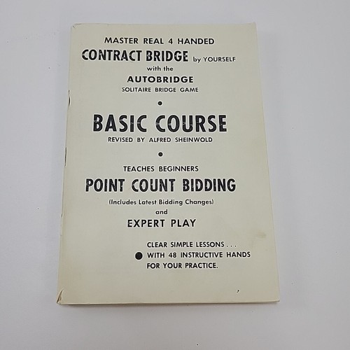 Vintage 1959 Auto Bridge Play yourself Bridge Game - Deluxe Pocket Model No. PB - Picture 6 of 13