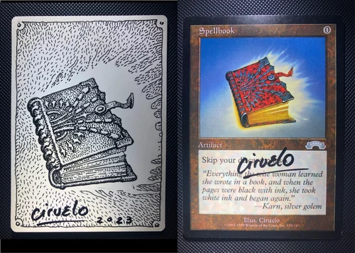 MTG Exodus SPELLBOOK Artist Proof w/original art wow!