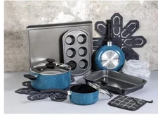 Brooklyn Steel Co. Venus Nonstick Aluminum 16-Pc. Navy