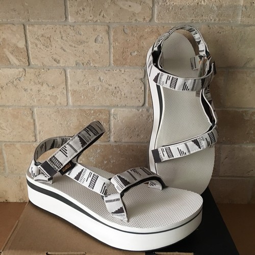 white platform sandals teva