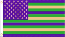 USA Mardi Gras 3'x5' Flag ROUGH TEX® 100D