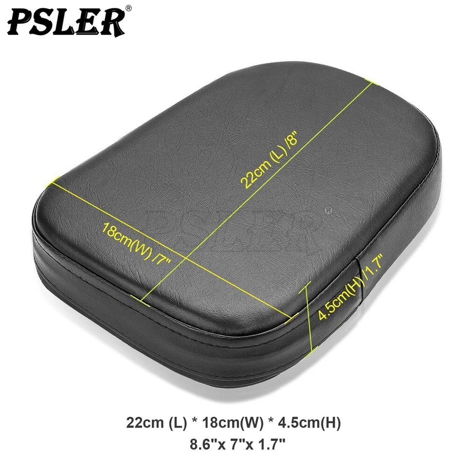 Passenger Sissy Bar Backrest Cushion Pad For Harley Crusier Suzuki BMW Universal — 第 4/4 张图片