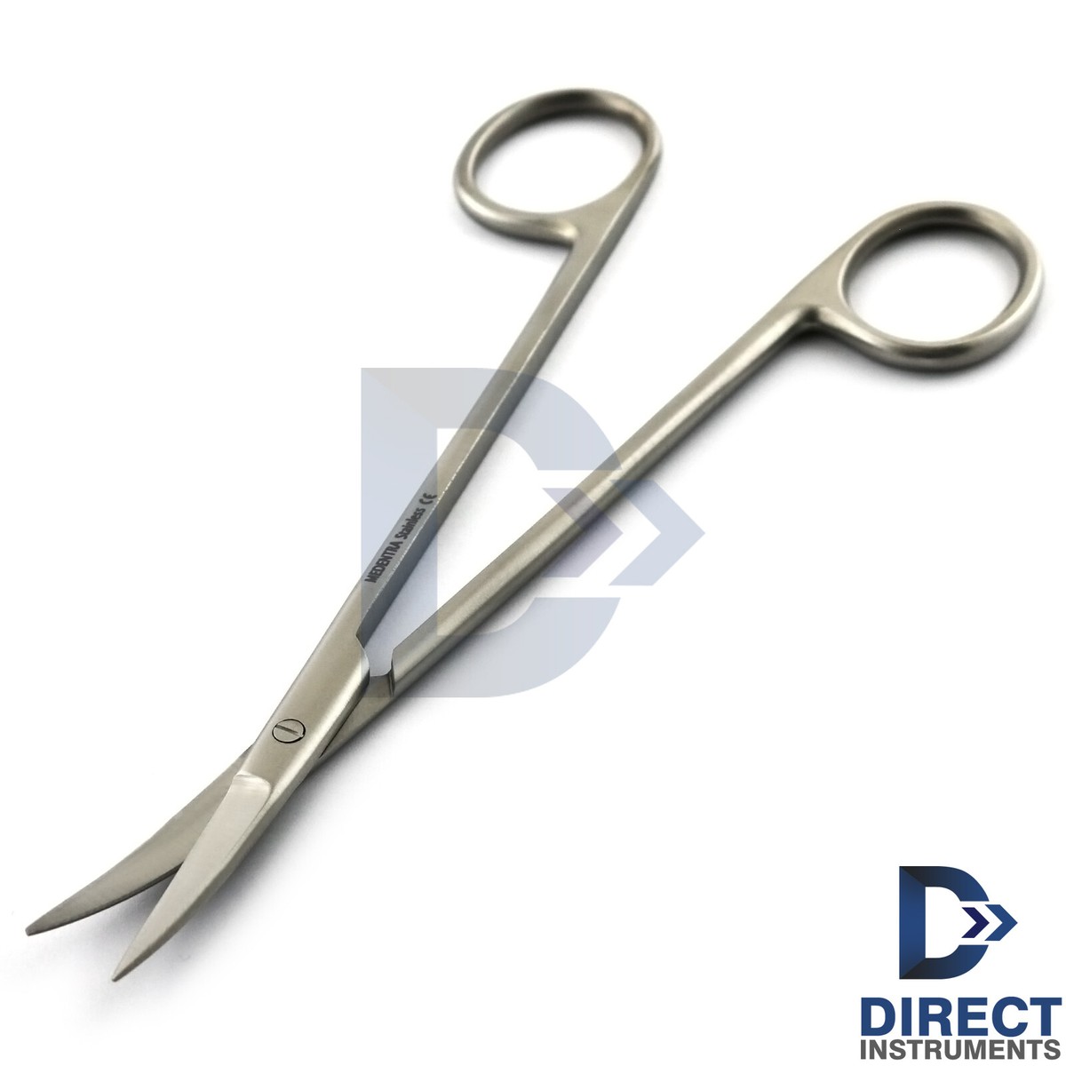 NATRA Kelly Curved Scissors - 16cm / 6.5" TC Pointed Surgical Scissors For Dental & Medical Use