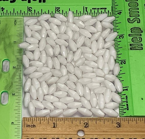 White Austria Glass Beads Crafting Jewelry Making Loose Bead Lot Bea5-15 - Picture 4 of 11