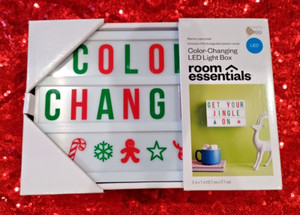 🎄 Color Changing LED 5x7 100+ Card Light Box New NIB Battery Operated USB Xmas