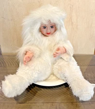 MOTIONETTE SPIN SLEDDING FIGURE ANIMATED WORKS RARE VINTAGE Winter Christmas VTG