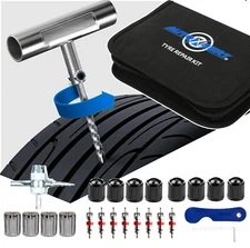 45PC DIY Tire Repair Kit Tools Plugs Punctured Flat Tires For Car Truck SUV Fix