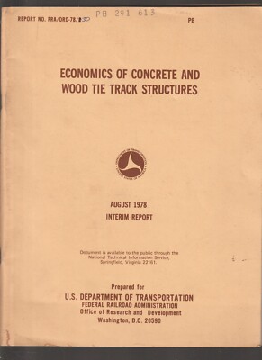 1978 Bundesbahnverwaltung Beton und Holz Spurgleisaufbauten