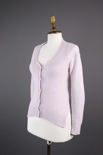 Prada Milano Pink Wool Cashmere Soft Knit Leather Elbow Cardigan Sweater  Size 40 | eBay