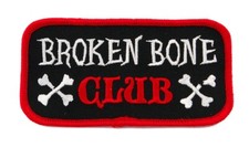 BROKEN BONE CLUB BIKER PATCH embroidered iron...
