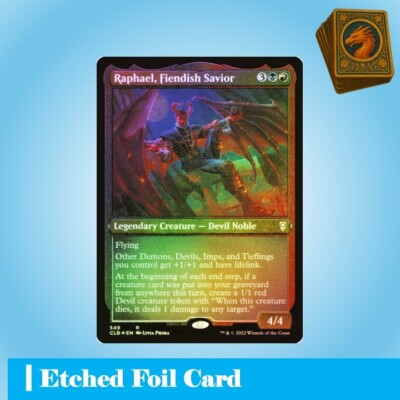 Raphael, Fiendish Savior | MTG | Baldur's Gate | NM | EN | R | Etched Foil Card
