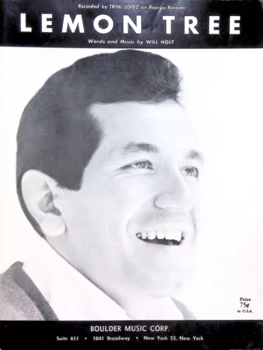 Lemon Tree Sheet Music Trini Lopez Will Holt 1960's Brazilian Hit Folk Song