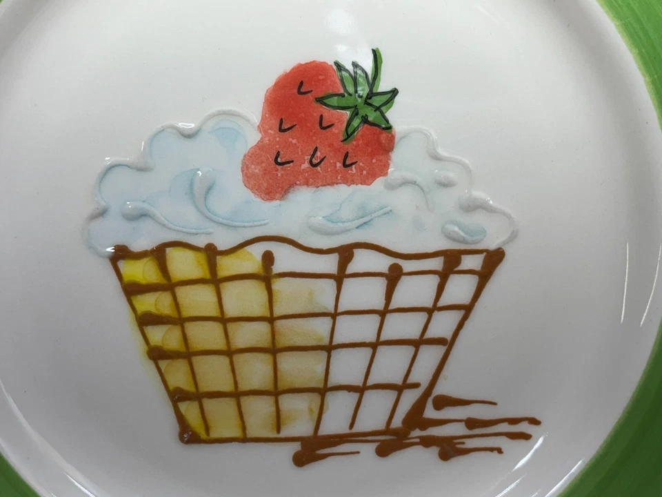 Juego de 3 ~ Platos de Postre "POSTRES" Sonoma Home Goods ~ Italia ~ 9" Foto 3 de 4