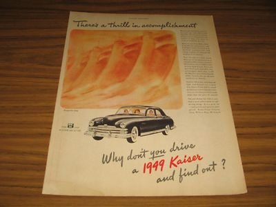 #ad 1948 Print Ad The #x27;1949 Kaiser Deluxe Bonneville Dam Kaiser Frazer Willow RunMI $14.53